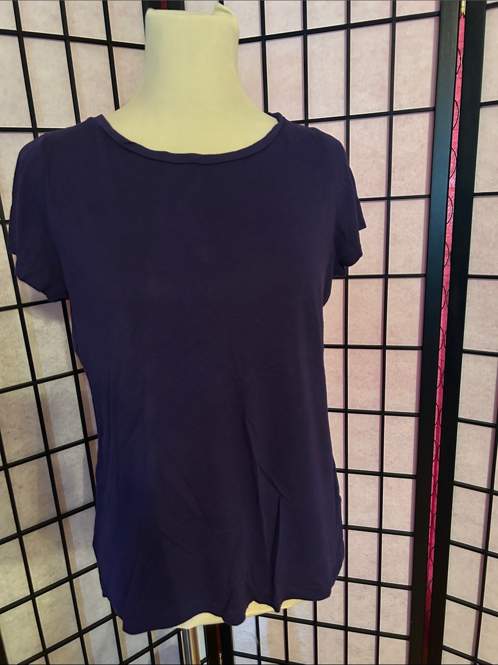 LOFT Short Sleeve Crewneck Tee in deep purple